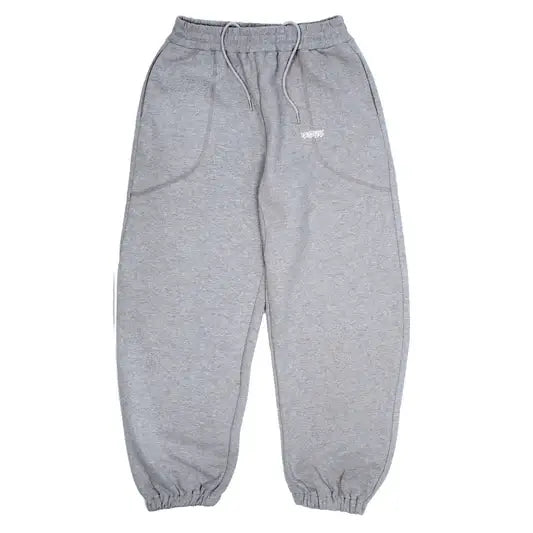 Up In Flames Reverse Stitch Joggers Grey