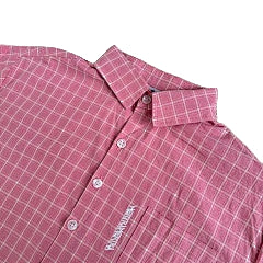 Mertra pink plaid button up